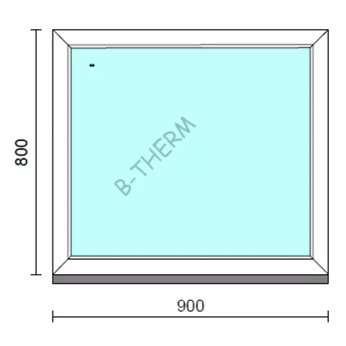 Fix ablak.   90x 80 cm (Rendelhető méretek: szélesség 85-94 cm, magasság 75-84 cm.) Deluxe A85 profilból