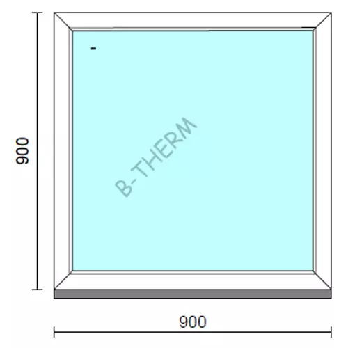 Fix ablak.   90x 90 cm (Rendelhető méretek: szélesség 85-94 cm, magasság 85-94 cm.)  New Balance 85 profilból