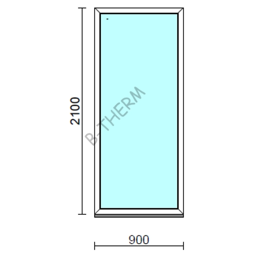 Fix ablak.   90x210 cm (Rendelhető méretek: szélesség 85-94 cm, magasság 205-214 cm.)  New Balance 85 profilból