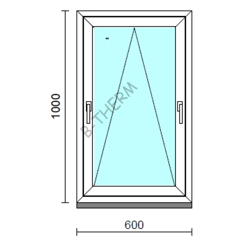 Kétkilincses bukó ablak   60x100 cm  New Balance 85 profilból