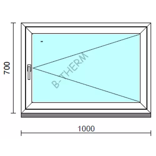 Nyíló ablak.  100x 70 cm (Rendelhető méretek: szélesség 95-100 cm, magasság - 74 cm.)  New Balance 85 profilból