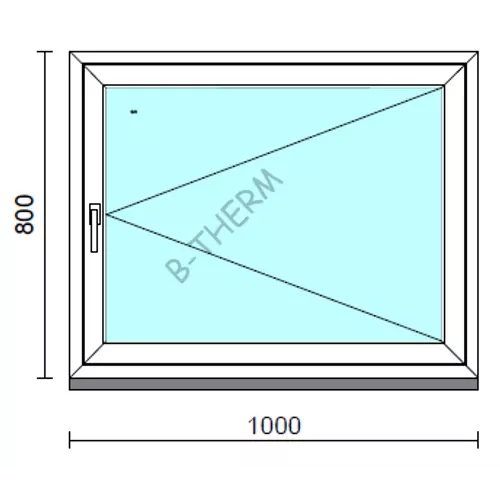 Nyíló ablak.  100x 80 cm (Rendelhető méretek: szélesség 95-104 cm, magasság 75- 84 cm.) Deluxe A85 profilból