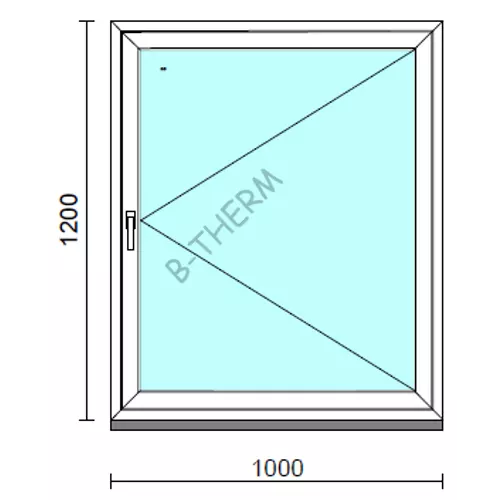 Nyíló ablak.  100x120 cm (Rendelhető méretek: szélesség 95-104 cm, magasság 115-124 cm.)  New Balance 85 profilból