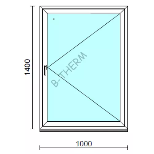 Nyíló ablak.  100x140 cm (Rendelhető méretek: szélesség 95-104 cm, magasság 135-144 cm.) Deluxe A85 profilból