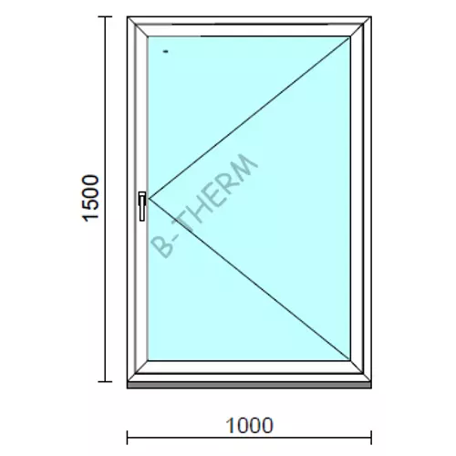 Nyíló ablak.  100x150 cm (Rendelhető méretek: szélesség 95-104 cm, magasság 145-154 cm.)  New Balance 85 profilból