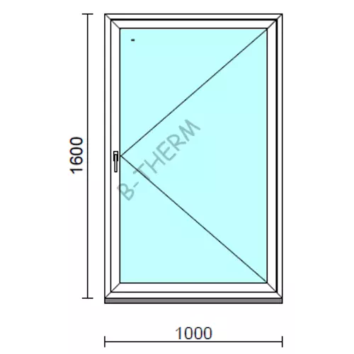 Nyíló ablak.  100x160 cm (Rendelhető méretek: szélesség 95-104 cm, magasság 155-164 cm.)  New Balance 85 profilból