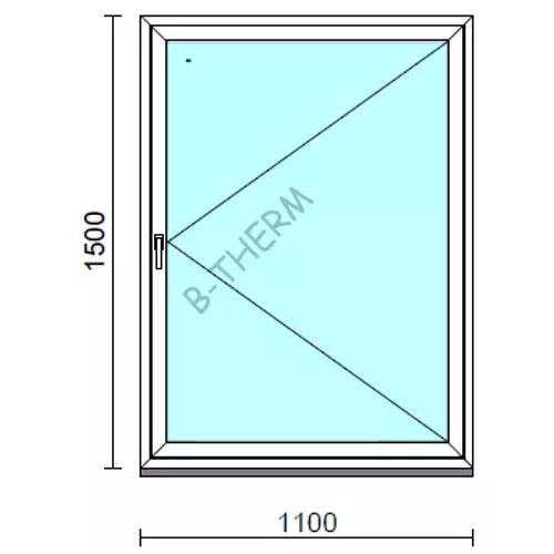 Nyíló ablak.  110x150 cm (Rendelhető méretek: szélesség 105-114 cm, magasság 145-154 cm.)  New Balance 85 profilból