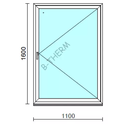 Nyíló ablak.  110x160 cm (Rendelhető méretek: szélesség 105-114 cm, magasság 155-164 cm.) Deluxe A85 profilból