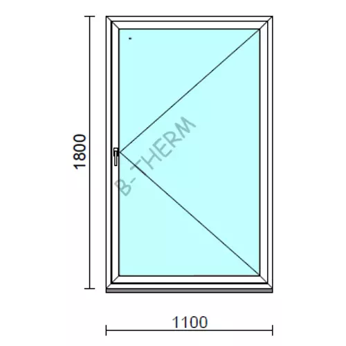Nyíló ablak.  110x180 cm (Rendelhető méretek: szélesség 105-114 cm, magasság 175-180 cm.)  New Balance 85 profilból