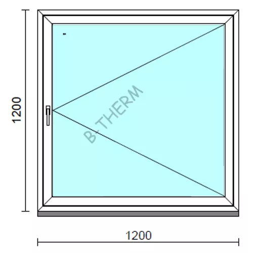 Nyíló ablak.  120x120 cm (Rendelhető méretek: szélesség 115-124 cm, magasság 115-124 cm.)  New Balance 85 profilból