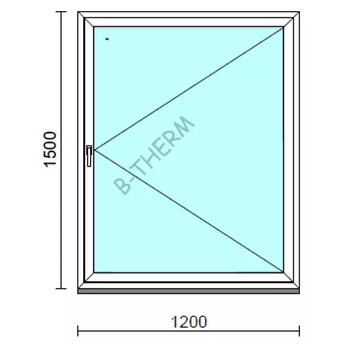 Nyíló ablak.  120x150 cm (Rendelhető méretek: szélesség 115-124 cm, magasság 145-154 cm.)  New Balance 85 profilból