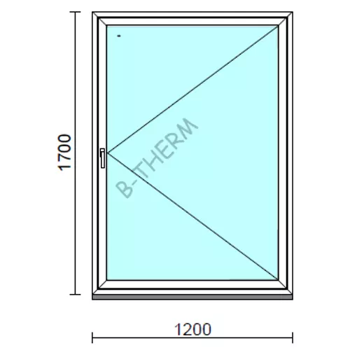 Nyíló ablak.  120x170 cm (Rendelhető méretek: szélesség 115-124 cm, magasság 165-170 cm.) Deluxe A85 profilból