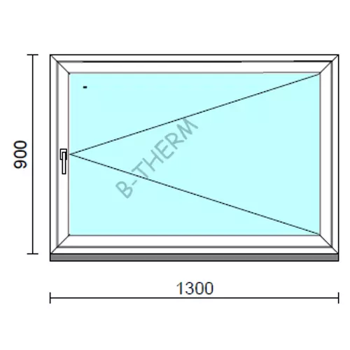 Nyíló ablak.  130x 90 cm (Rendelhető méretek: szélesség 125-130 cm, magasság - 94 cm.)  New Balance 85 profilból