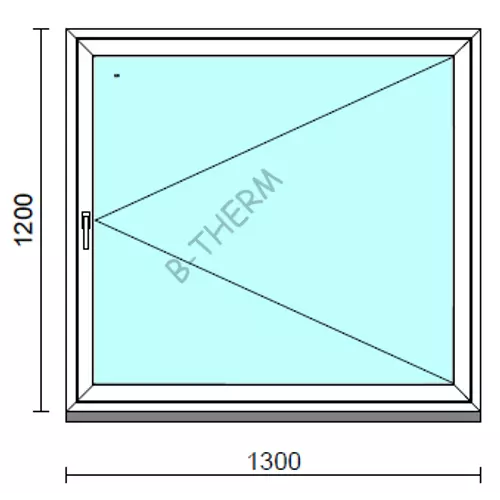 Nyíló ablak.  130x120 cm (Rendelhető méretek: szélesség 125-134 cm, magasság 115-124 cm.)  New Balance 85 profilból