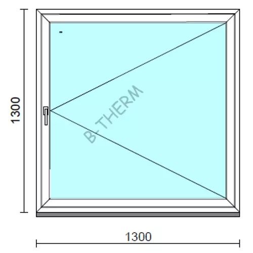 Nyíló ablak.  130x130 cm (Rendelhető méretek: szélesség 125-134 cm, magasság 125-134 cm.)  New Balance 85 profilból