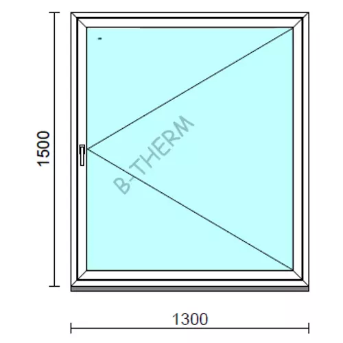 Nyíló ablak.  130x150 cm (Rendelhető méretek: szélesség 125-134 cm, magasság 145-154 cm.) Deluxe A85 profilból