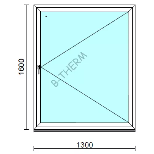 Nyíló ablak.  130x160 cm (Rendelhető méretek: szélesség 125-134 cm, magasság 155-160 cm.)  New Balance 85 profilból