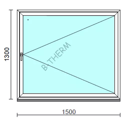 Nyíló ablak.  150x130 cm (Rendelhető méretek: szélesség 145-150 cm, magasság 125-134 cm.)  New Balance 85 profilból