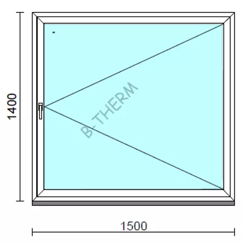 Nyíló ablak.  150x140 cm (Rendelhető méretek: szélesség 145-150 cm, magasság 135-144 cm.)  New Balance 85 profilból