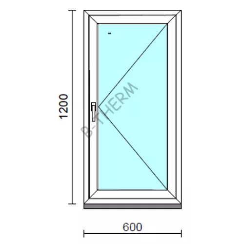 Nyíló ablak.   60x120 cm (Rendelhető méretek: szélesség 55- 64 cm, magasság 115-124 cm.)  New Balance 85 profilból