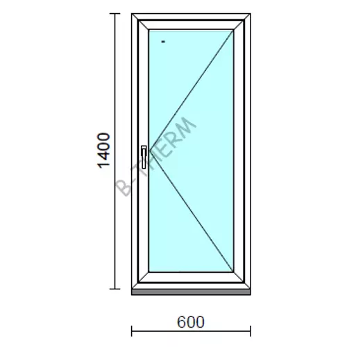 Nyíló ablak.   60x140 cm (Rendelhető méretek: szélesség 55- 64 cm, magasság 135-144 cm.)  New Balance 85 profilból