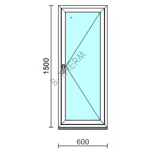 Nyíló ablak.   60x150 cm (Rendelhető méretek: szélesség 55- 64 cm, magasság 145-154 cm.) Deluxe A85 profilból
