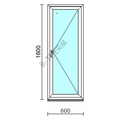 Nyíló ablak.   60x160 cm (Rendelhető méretek: szélesség 55- 64 cm, magasság 155-164 cm.)  New Balance 85 profilból