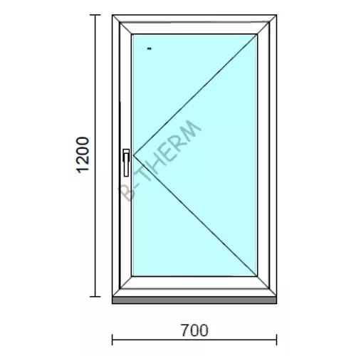 Nyíló ablak.   70x120 cm (Rendelhető méretek: szélesség 65- 74 cm, magasság 115-124 cm.)  New Balance 85 profilból
