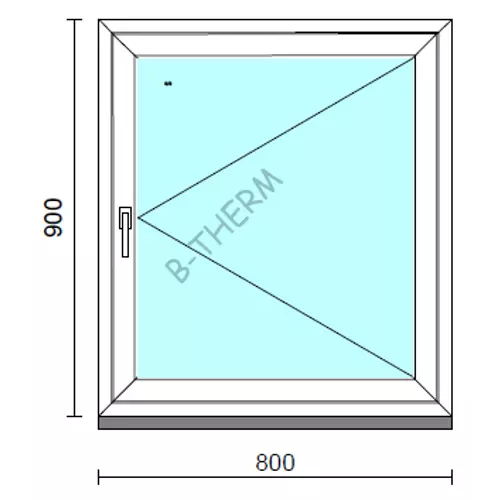 Nyíló ablak.   80x 90 cm (Rendelhető méretek: szélesség 75- 84 cm, magasság 85- 94 cm.)  New Balance 85 profilból