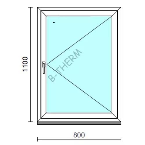 Nyíló ablak.   80x110 cm (Rendelhető méretek: szélesség 75- 84 cm, magasság 105-114 cm.)  New Balance 85 profilból