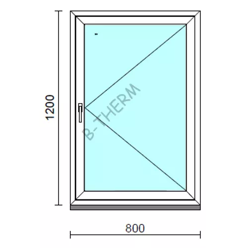 Nyíló ablak.   80x120 cm (Rendelhető méretek: szélesség 75- 84 cm, magasság 115-124 cm.)  New Balance 85 profilból