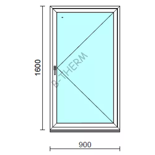 Nyíló ablak.   90x160 cm (Rendelhető méretek: szélesség 85- 94 cm, magasság 155-164 cm.)  New Balance 85 profilból