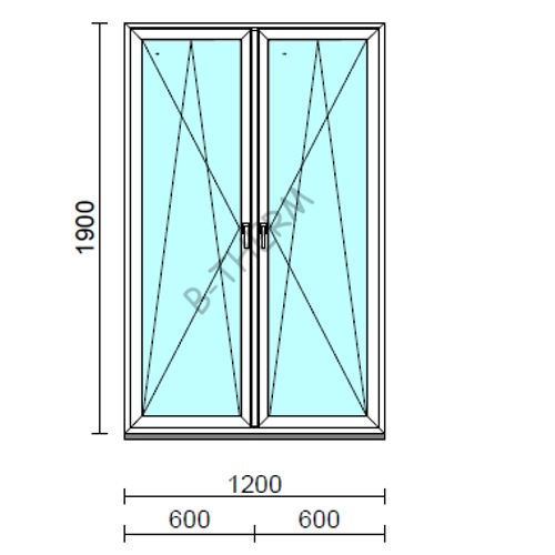 TO Bny-Bny ablak.  120x190 cm (Rendelhető méretek: szélesség 120-124 cm, magasság 185-190 cm.)  New Balance 85 profilból