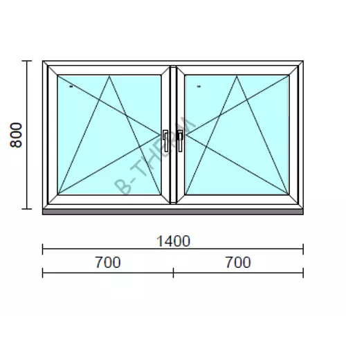 TO Bny-Bny ablak.  140x 80 cm (Rendelhető méretek: szélesség 135-144 cm, magasság 80-84 cm.)  New Balance 85 profilból