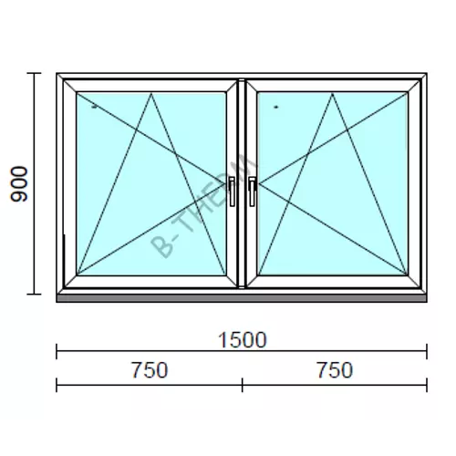 TO Bny-Bny ablak.  150x 90 cm (Rendelhető méretek: szélesség 145-154 cm, magasság 85-94 cm.)  New Balance 85 profilból