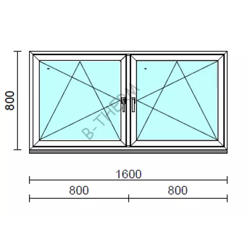 TO Bny-Bny ablak.  160x 80 cm (Rendelhető méretek: szélesség 155-164 cm, magasság 80-84 cm.) Deluxe A85 profilból