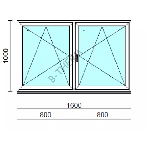 TO Bny-Bny ablak.  160x100 cm (Rendelhető méretek: szélesség 155-164 cm, magasság 95-104 cm.)  New Balance 85 profilból