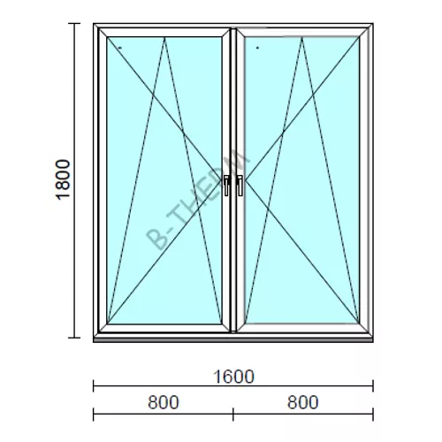 TO Bny-Bny ablak.  160x180 cm (Rendelhető méretek: szélesség 155-164 cm, magasság 175-184 cm.)  New Balance 85 profilból