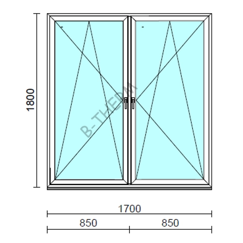 TO Bny-Bny ablak.  170x180 cm (Rendelhető méretek: szélesség 165-174 cm, magasság 175-184 cm.)  New Balance 85 profilból