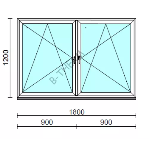 TO Bny-Bny ablak.  180x120 cm (Rendelhető méretek: szélesség 175-184 cm, magasság 115-124 cm.) Deluxe A85 profilból