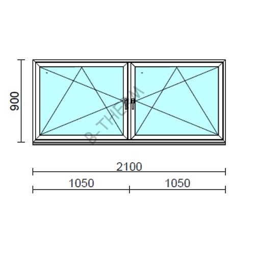 TO Bny-Bny ablak.  210x 90 cm (Rendelhető méretek: szélesség 205-214 cm, magasság 85-94 cm.)  New Balance 85 profilból