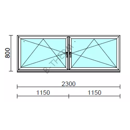 TO Bny-Bny ablak.  230x 80 cm (Rendelhető méretek: szélesség 225-234 cm, magasság 80-84 cm.)  New Balance 85 profilból