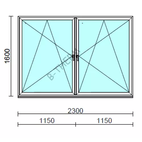 TO Bny-Bny ablak.  230x160 cm (Rendelhető méretek: szélesség 225-234 cm, magasság 155-164 cm.)  New Balance 85 profilból