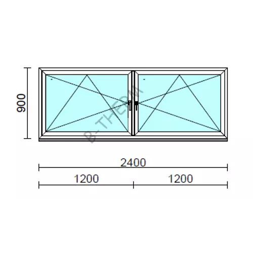 TO Bny-Bny ablak.  240x 90 cm (Rendelhető méretek: szélesség 235-240 cm, magasság 85-94 cm.)  New Balance 85 profilból