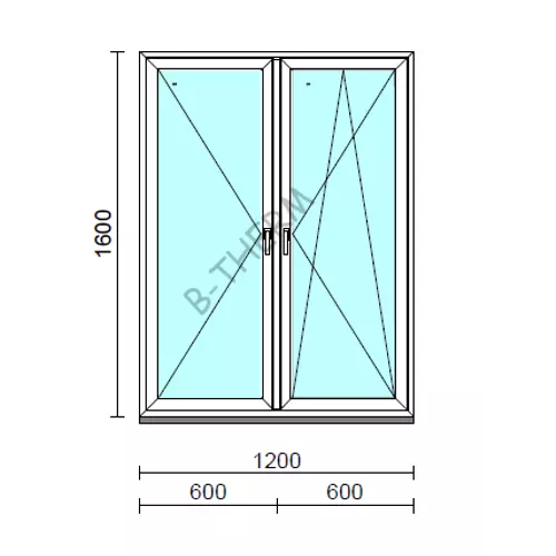 TO Ny-Bny ablak.  120x160 cm (Rendelhető méretek: szélesség 120-124 cm, magasság 155-164 cm.) Deluxe A85 profilból