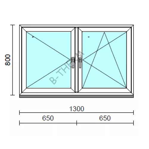TO Ny-Bny ablak.  130x 80 cm (Rendelhető méretek: szélesség 125-134 cm, magasság 80-84 cm.)  New Balance 85 profilból