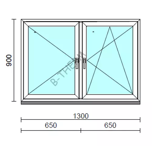 TO Ny-Bny ablak.  130x 90 cm (Rendelhető méretek: szélesség 125-134 cm, magasság 85-94 cm.)  New Balance 85 profilból