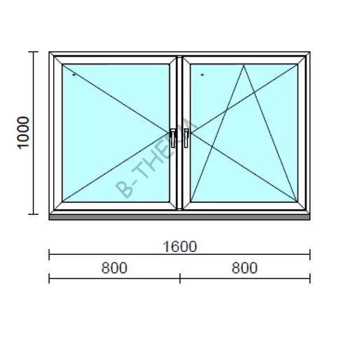 TO Ny-Bny ablak.  160x100 cm (Rendelhető méretek: szélesség 155-164 cm, magasság 95-104 cm.)  New Balance 85 profilból