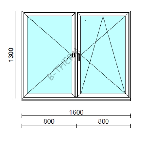 TO Ny-Bny ablak.  160x130 cm (Rendelhető méretek: szélesség 155-164 cm, magasság 125-134 cm.)  New Balance 85 profilból
