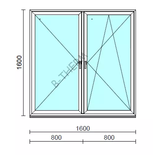 TO Ny-Bny ablak.  160x160 cm (Rendelhető méretek: szélesség 155-164 cm, magasság 155-164 cm.)  New Balance 85 profilból